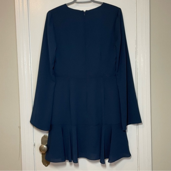 Cooper St V-neck Long Sleeve Navy Mini Dress size US 8 - Picture 4 of 7